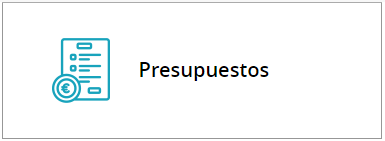Icono con texto Presupuestos