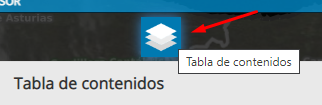 Tabla de contenidos: Menú del visor 