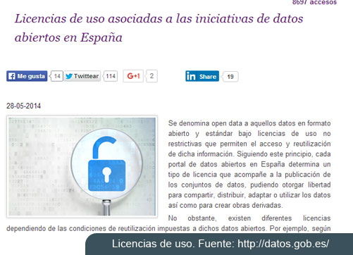 Licencias de uso.